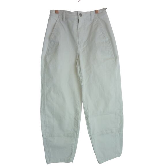 Everlane White Denim Jeans Pants 27 Barrel Utility Cropped - Picture 1 of 6